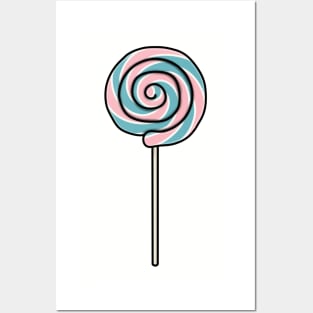 Fun Swirl Lolly Pop Cartoon Style Illustration Posters and Art
